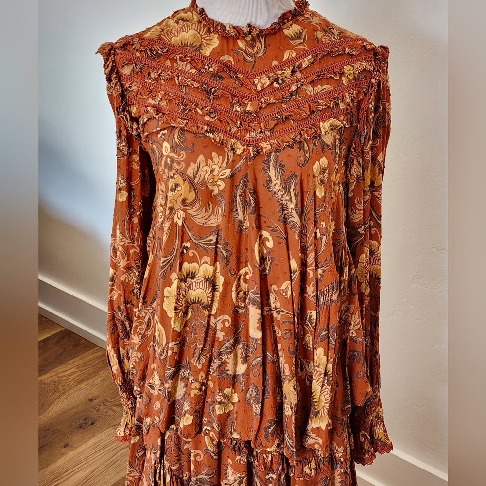 Spell & Gypsy Designs  Aurora Blouse Burnt Ember XL